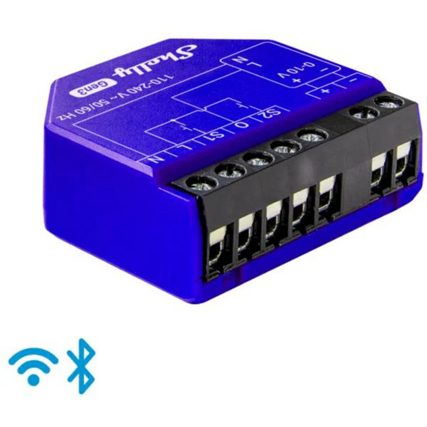 Shelly Dimmer 0/1-10V PM Gen3 WiFi Dimmer in Blau - Bild 1