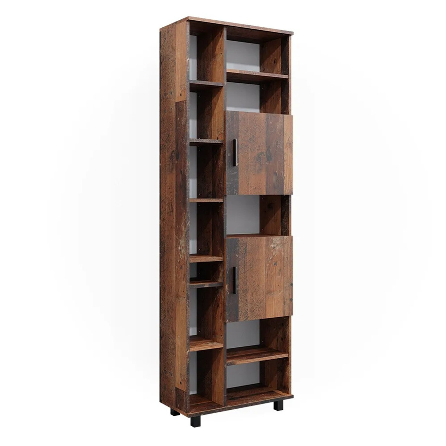 Vicco Badschrank Ilias Old Style in Eiche Rustikal mit 2 Türen und 12 Fächern, B/T/H: 60 x 34,22 x 190 cm - Bild 3