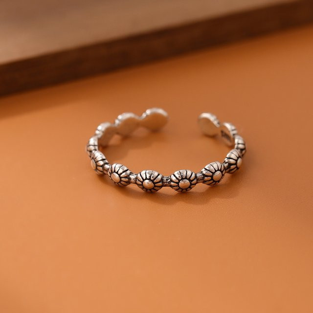 Ring 925 Silber, Blumen, Damen - Bild 1