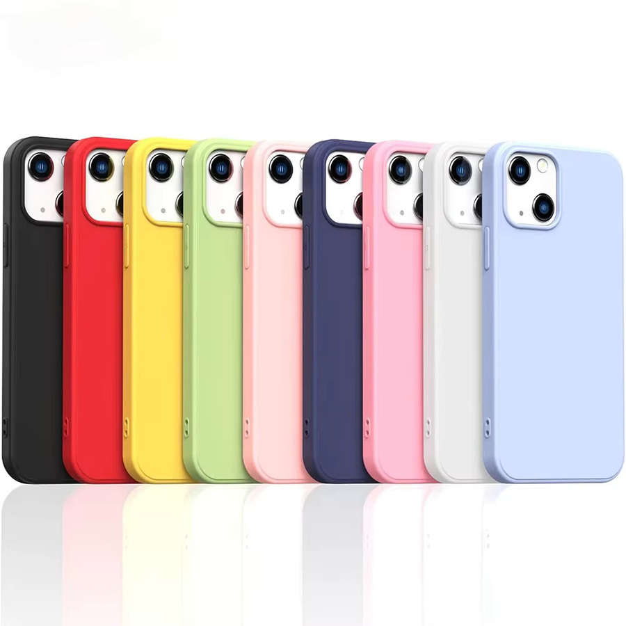 Candy Color Silikon Schutzhülle in Jaspever Pink für iPhone 16 15 14 13 12 Pro Max Plus Mini Ultra Thin Soft Case - Bild 1