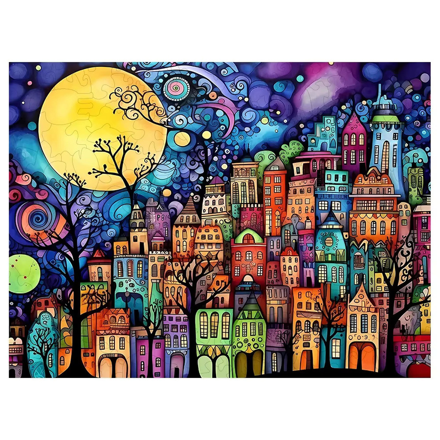 Holzpuzzle Bunte Comic-Stadt, Holzpuzzle, Tiere, Bunt / Mehrfarbig - Bild 6