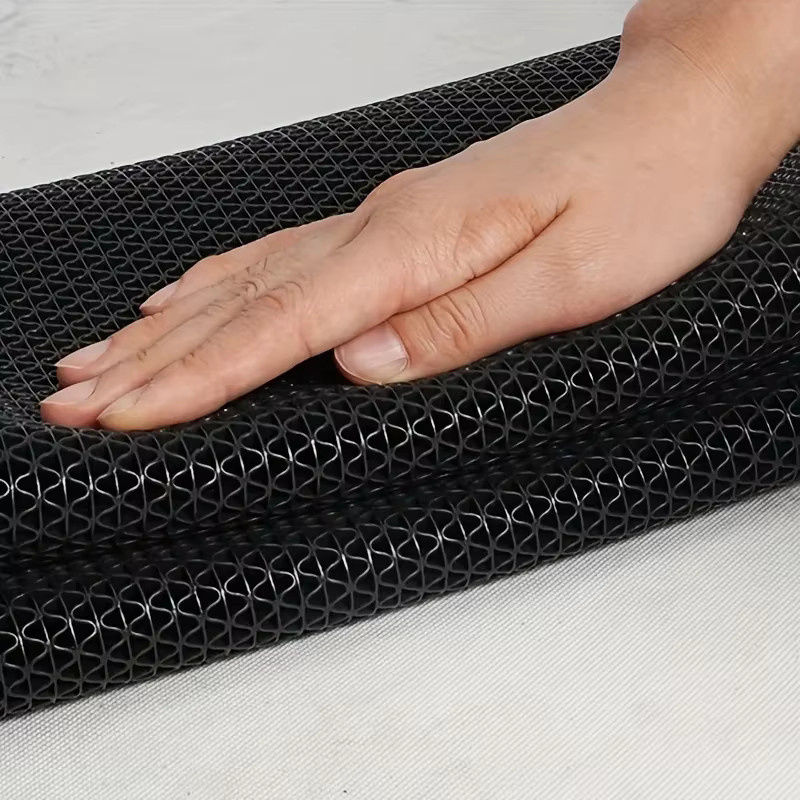 Rutschfeste Bodenmatte von FIOUSHWIN aus schwarzem PVC für Küche, Badezimmer und Außenbereich, Dicke: 5 mm - Bild 4