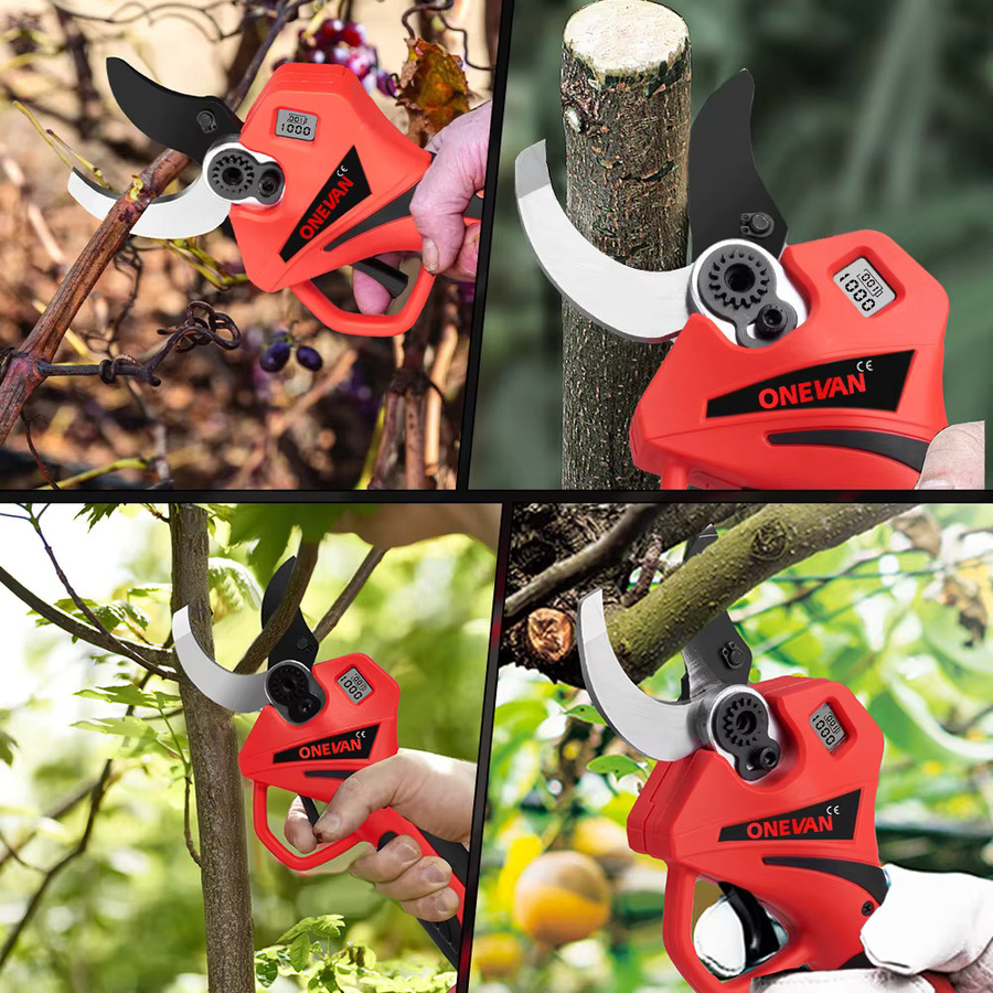 ONEVAN Bürstenlose elektrische Astschere mit 2-Gang-Trimmer in Rot für Makita LXT 18V Akku - Bild 6