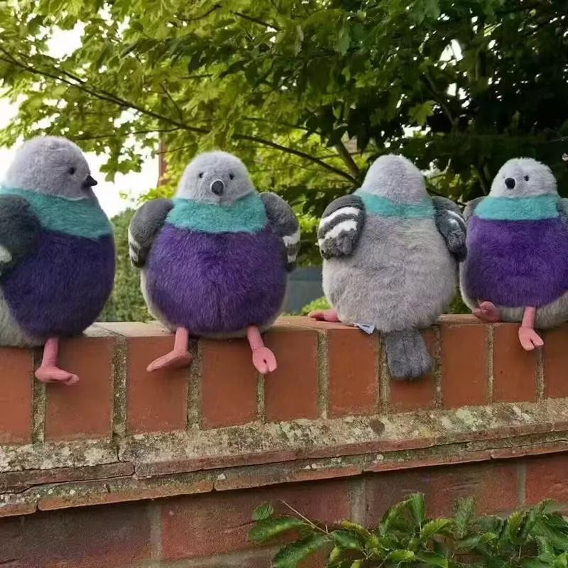 Dicke Taube Plüschtier Flauschige Cartoon Vogelpuppe 23cm - Bild 2
