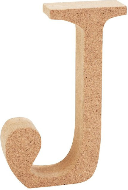 VBS MDF-Holz Buchstabe J in Braun - Bild 1