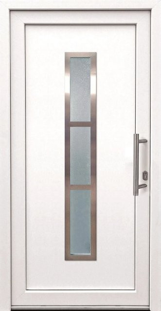 PANTO Kunststoff-Haustür K014 in Weiß mit Anschlag Rechts, B: 110 cm, H: 210 cm - Bild 1