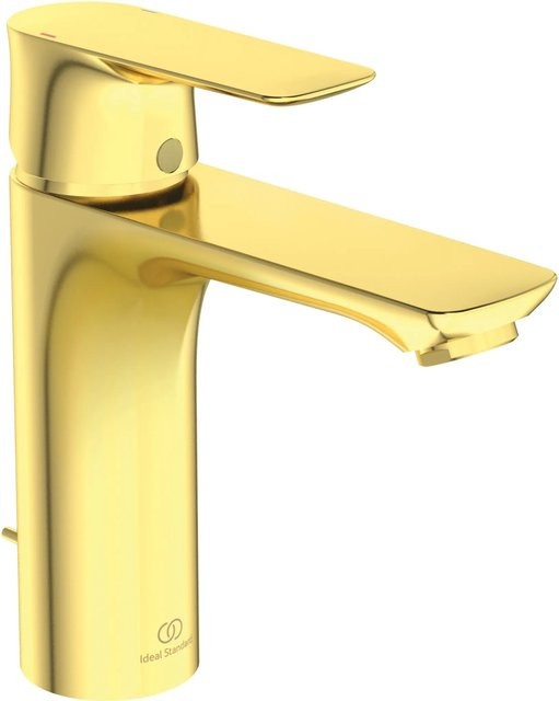Ideal Standard Waschtischarmatur Connect Air Grande Einhebelmischer in Gold mit Pop-up-Abfluss und Wassersparfunktion - Bild 1
