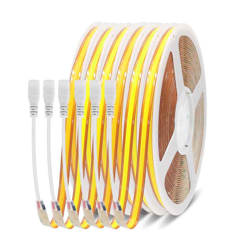 HEGEHE COB-LED-Streifen warmweiß, 24 V, superhell, 720 LEDs/m, selbstklebend und frei schneidbar, 8 mm PCB, lineare Beleuchtung, Farbe: Weiß - Bild 7