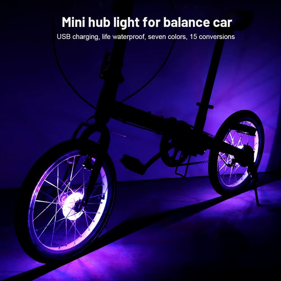 Wiederaufladbare LED-Fahrradspeichenlichter von kbxlife in Multicolor mit 7 Farben und 15 Modi zur Sicherheitswarnung - Bild 5