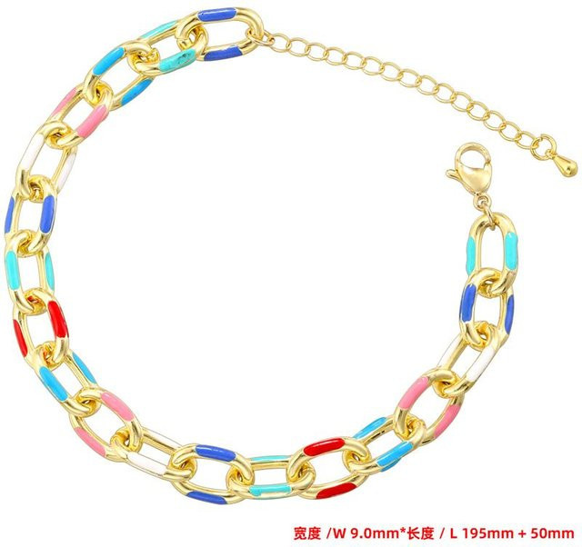 ZHUKOU Halskette und Armband, vergoldet, Messing, Unisex - Bild 1