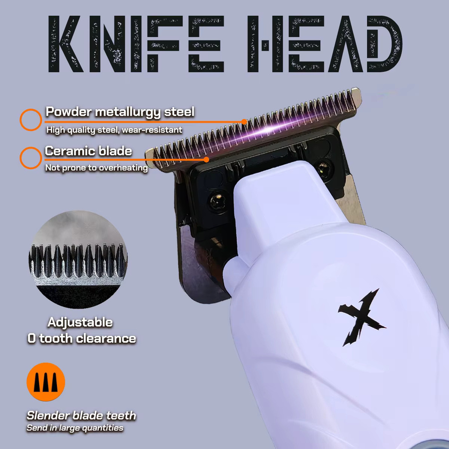 Professioneller Haarschneider BRDCLIP für Männer in Purple mit DLC-Klinge und 1200 mAh Akku - Bild 3
