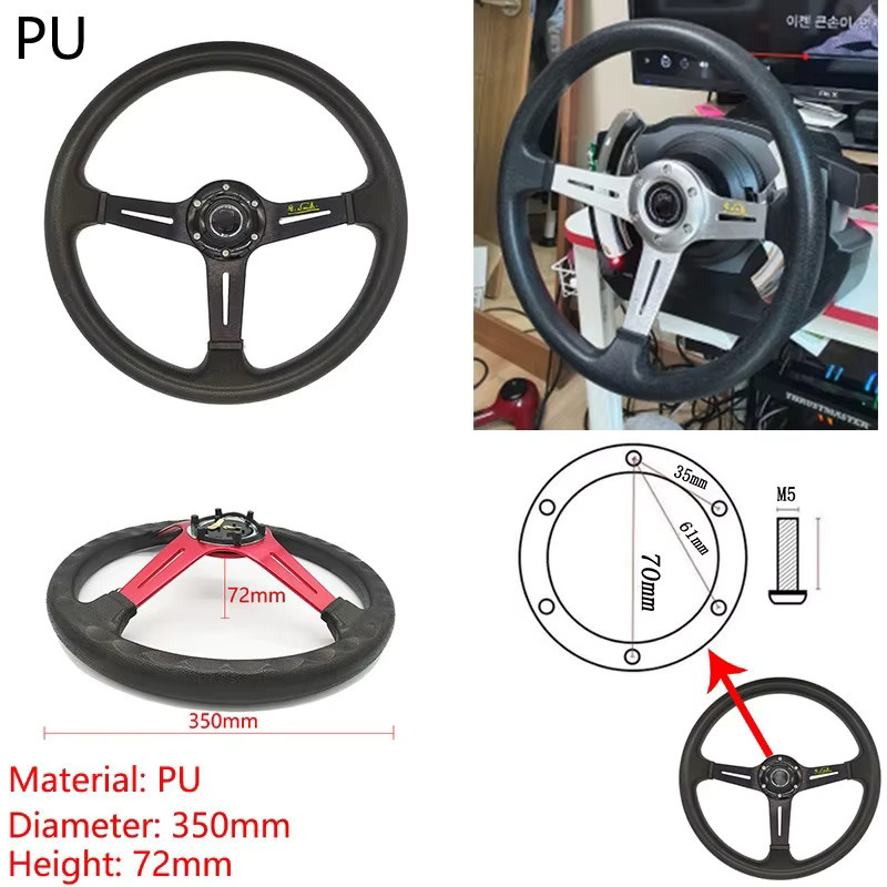 Nardi Torino Sport-Lenkrad 14 Zoll Corn-Shape Drifting in Schwarz - Bild 6
