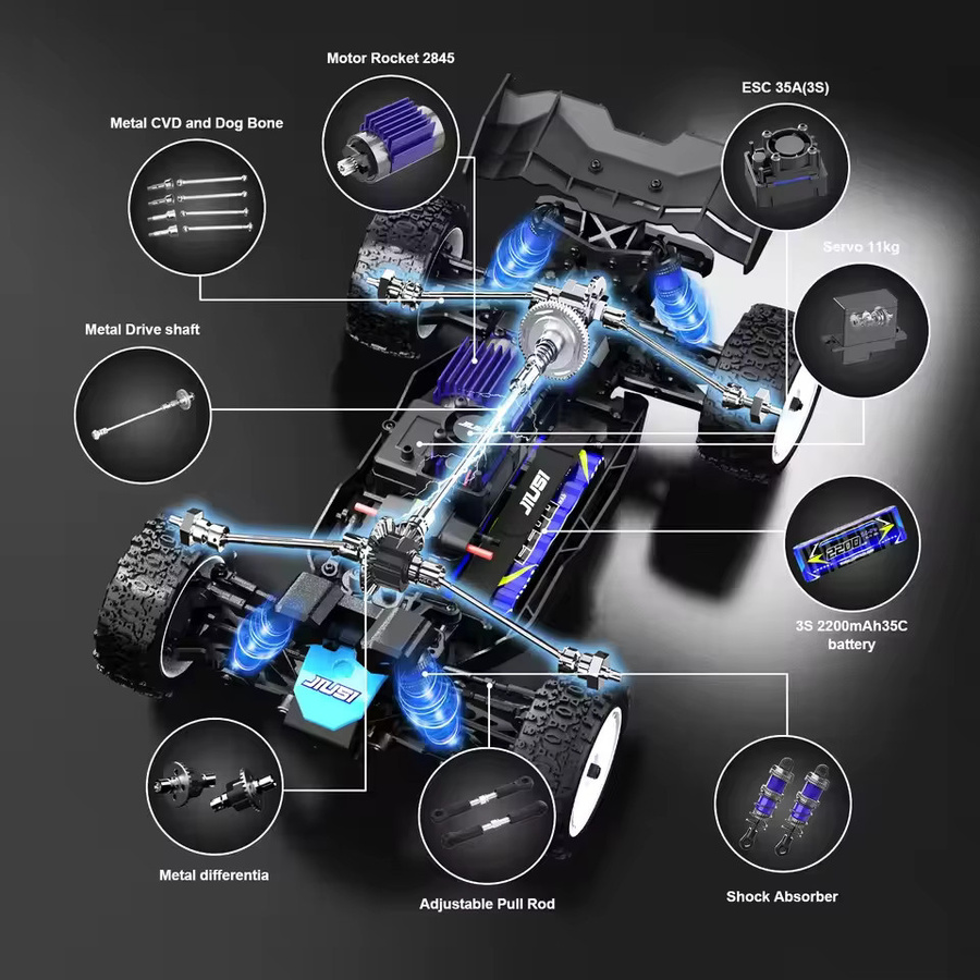 Teeggi WB12 PRO RC-Offroad-Auto, 1:12, 4WD, Hochgeschwindigkeits-RC-Offroad-Auto - Bild 3