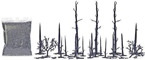 Busch Abgebrannter Wald 1854 Baum-Bausatz, 1-teiliges Set - Bild 1