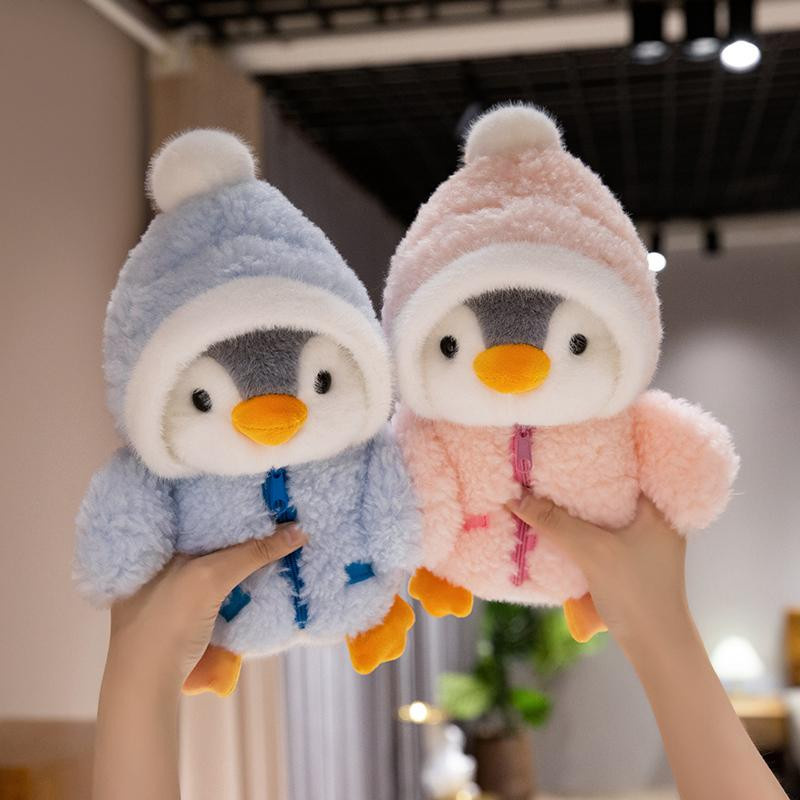 Süßer Mu Cheng Pinguin Plüschtier mit Kleidung und Hüten 25cm - Bild 3