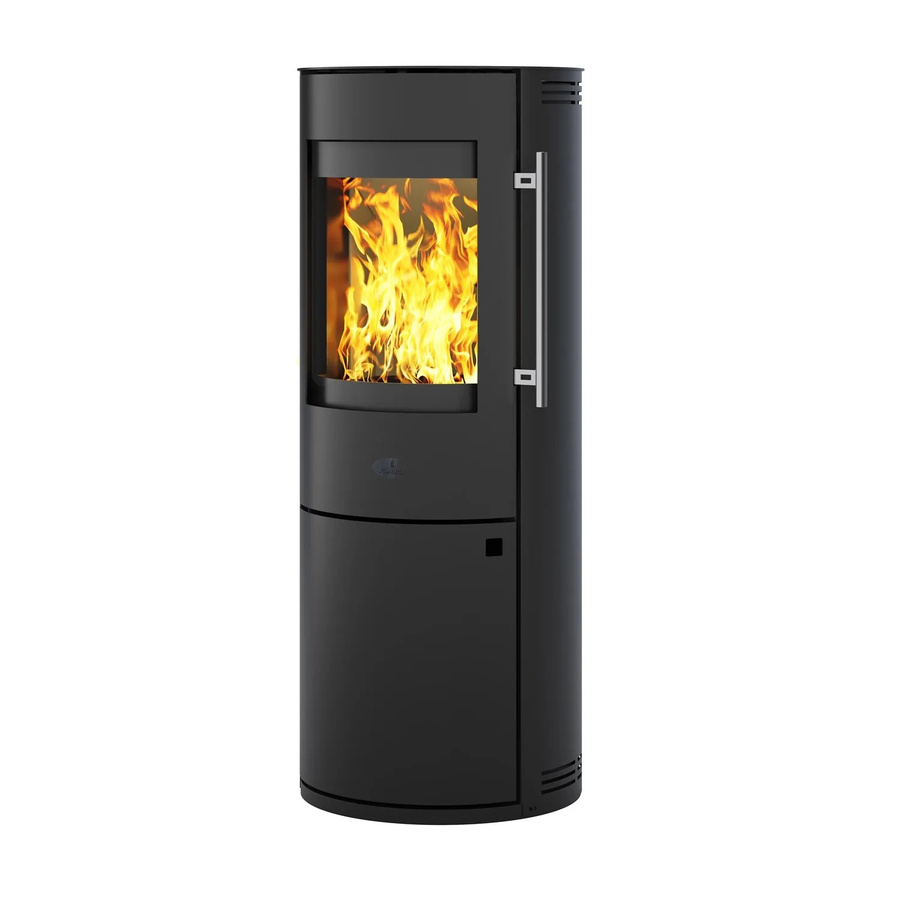 Kleining Kaminofen Lugano aus Stahl in Schwarz mit 6 kW Leistung und Automatik - Bild 2