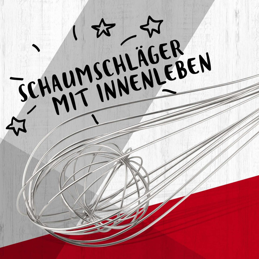 Fackelmann Schneebesen mit Ovalgriff aus Edelstahl in Silber, Höhe: 26 cm - Bild 2