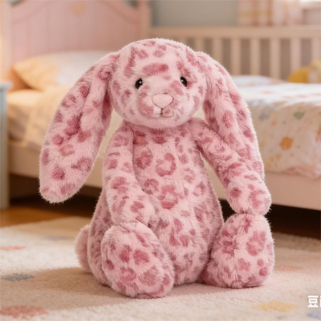 JC Bonnie Kaninchen Plüschtier mit Blumenohren, Rosa, Plüsch / Textil - Bild 1