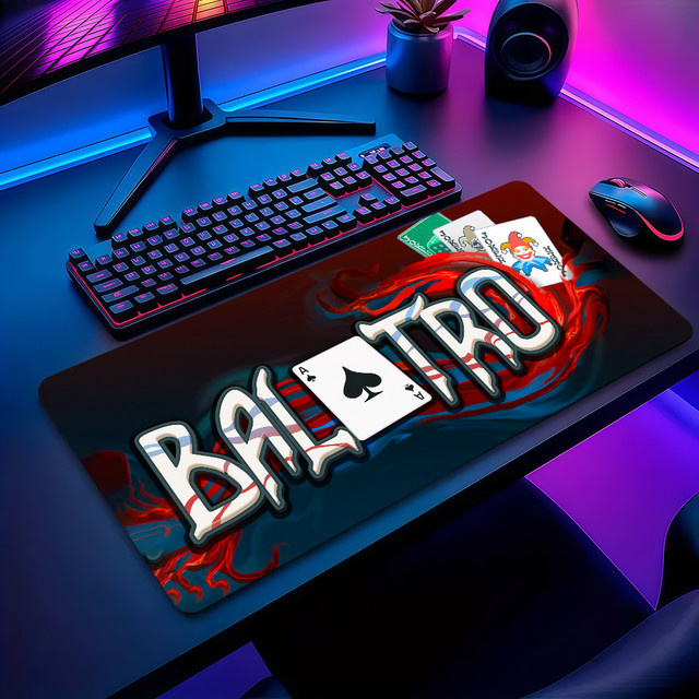 B-Balatro J-Joker Gaming-Mauspad rutschfest und verdickt als große Schreibunterlage mit Randverstärkung in Multicolour - Bild 1