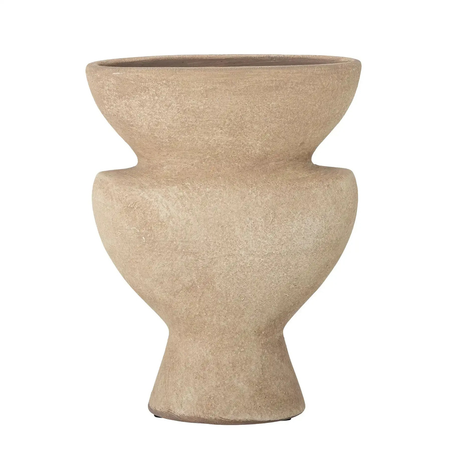 Bloomingville Terrakotta-Vase Cristel in Beige, Höhe: 19 cm - Bild 1