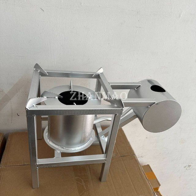 Industrieller Abfallöl-Heizofen mit Brenner in Silber aus Metall, Breite: 49,0 cm, Tiefe: 32,0 cm, Höhe: 49,0 cm - Bild 1