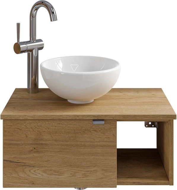 Pelipal Einzelwaschtisch Serie 6915 Eiche mit Softclose Breite: 61 cm - Bild 1