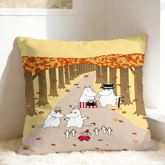 Potdemiel Moomins Kissenbezug mit grafischem Retro-Design, Mehrfarbig, B/H: 50 x 50 cm - Bild 1
