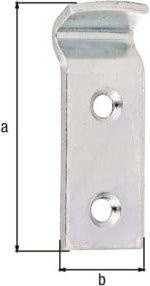 GAH Alberts Schließhaken für Kistenverschluss gekröpft, Stahl gelb galvanisiert, Länge: 50 mm - Bild 1