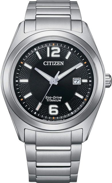 Citizen Armbanduhr, Solar, Titanium, Schwarz, 41 mm, Herren - Bild 1