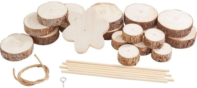 VBS Bastelset Holzstern zum Hängen in Beige und Braun für Weihnachten - Bild 1