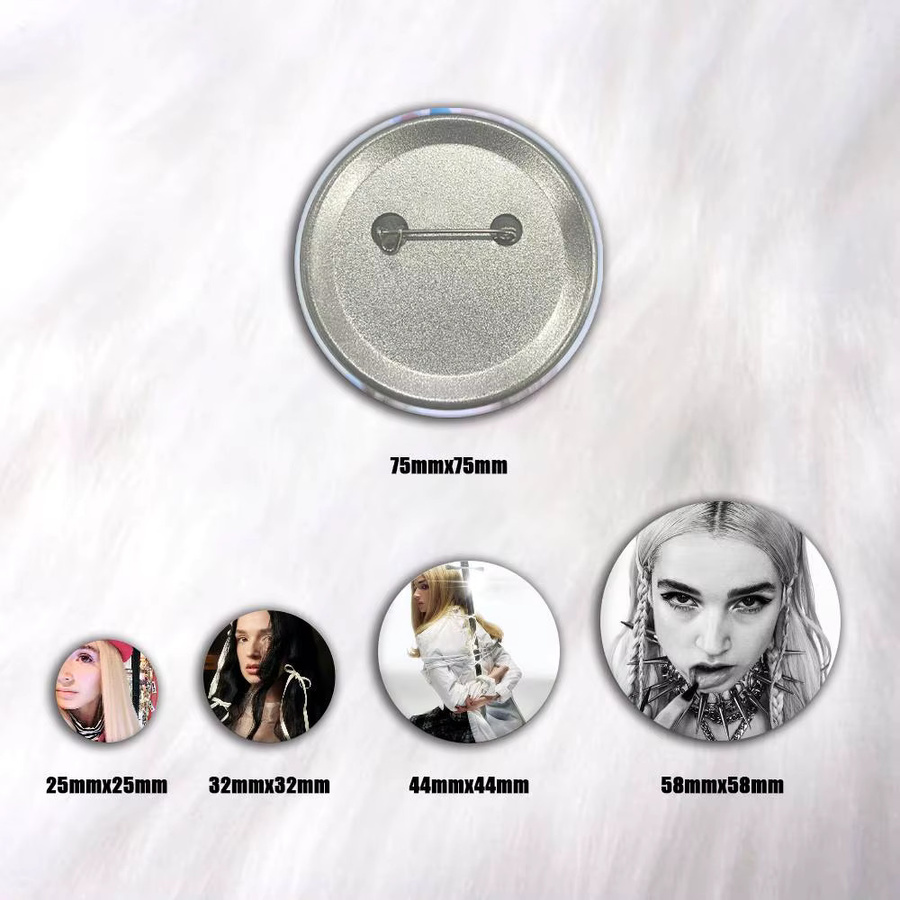 Singer Poppy Snap-in Pins, Cartoon-Figur, rund, Broschen - Bild 2