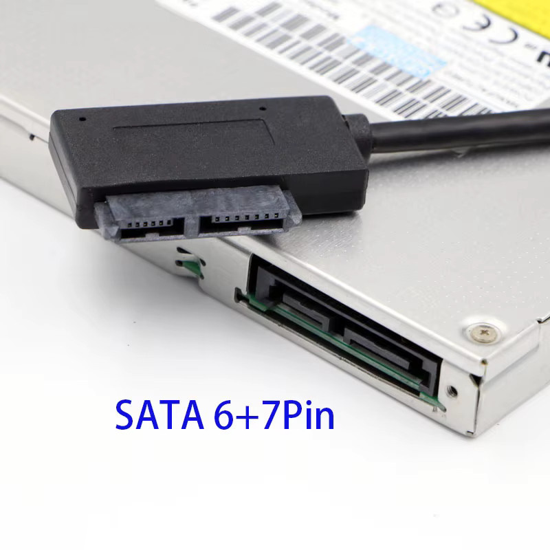 OULLX SATA zu USB 3.0 Adapter Konverterkabel für Slimline-Laufwerke, Schwarz - Bild 3