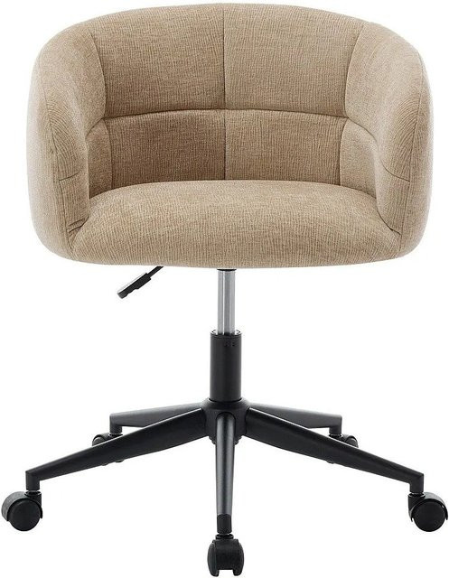 Nomitio Bürostuhl ohne Armlehnen in Beige mit Rollen für Home Office und Design-Ansprüche - Bild 1