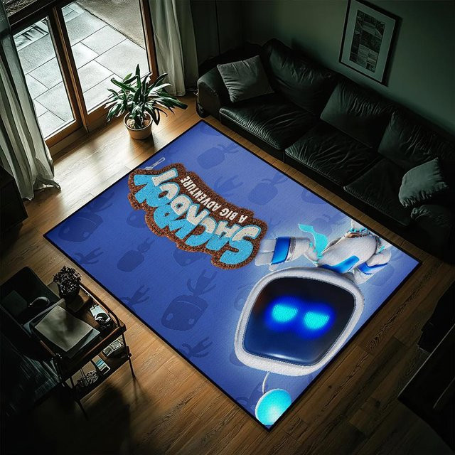 Karpetti Bodenmatte A-Astro Bot in Blau, rechteckig, B/T/H: 60 x 180 cm - Bild 1