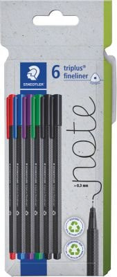 Staedtler Fineliner triplus 334, 6er Pack, Mehrfarbig - Bild 1