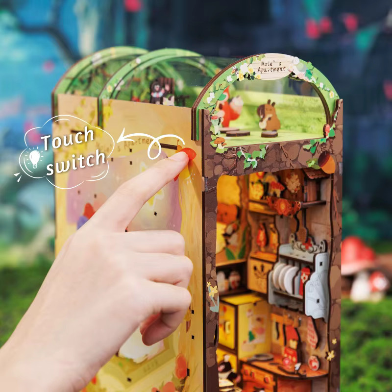 CUTEBEE DIY Book Nook Kit, Holz, Puppenhaus, Tiere - Bild 3