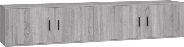 vidaXL TV-Wandschränke Set 2 Stück, Grau Sonoma, B/T/H: 100 x 34,5 x 40 cm - Bild 1
