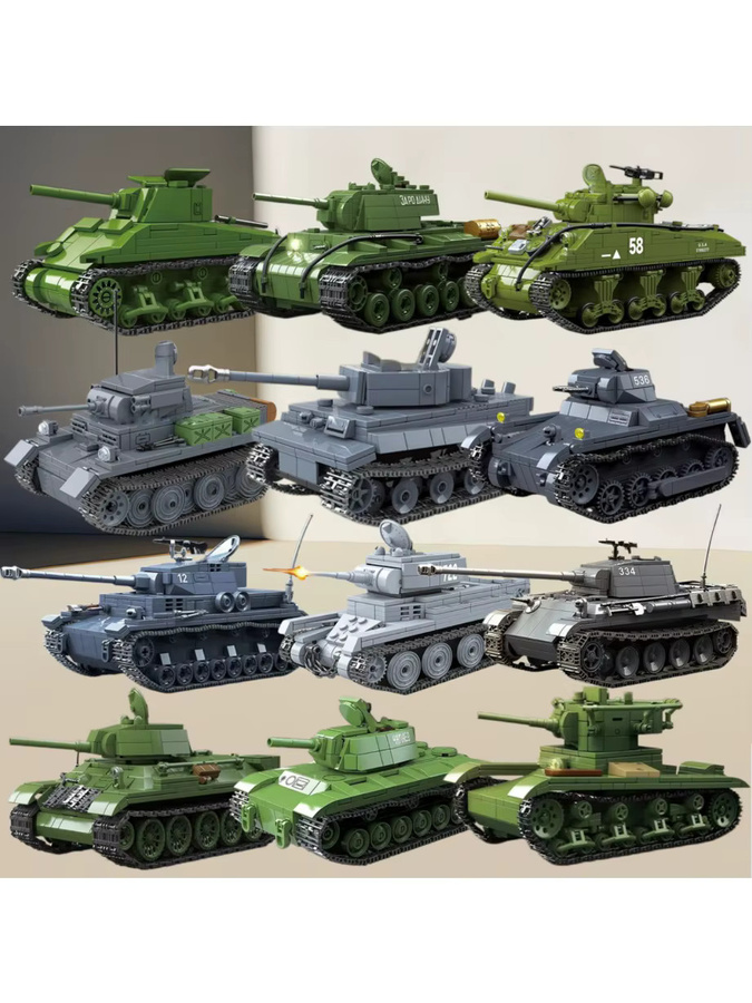 JIE－STAR Panzer III L Panzer M4A3 SHERMAN, Bausatz, Kombiniertes Modell - Bild 3