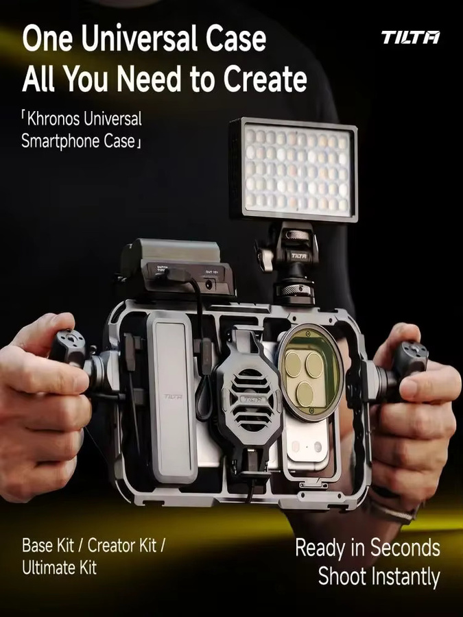 TILTA Khronos Universal Smartphone-Käfig mit Handgriff für Mobile Filmmaking in Schwarz - Bild 1