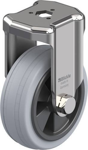 Blickle Bockrolle BKRXA-VPA 80G aus Edelstahl in Schwarz-Grau mit Rad-Durchmesser 80 mm und einer Tragfähigkeit von max. 80 kg - Bild 1