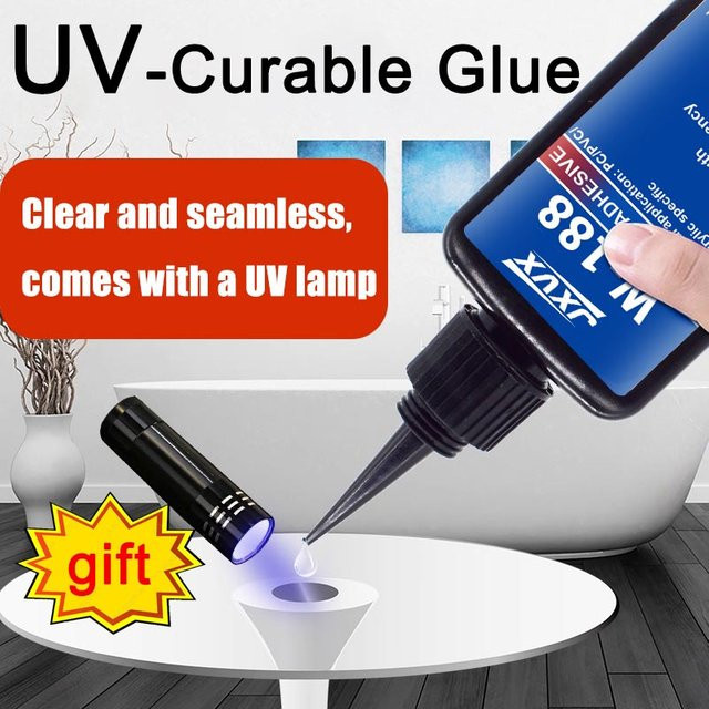 LOOLIFL UV-Klebstoff W-188 transparent, 50 g hochfester Kleber zum Kleben und Verschweißen von Glas, Metall, Keramik und ABS-Materialien - Bild 1