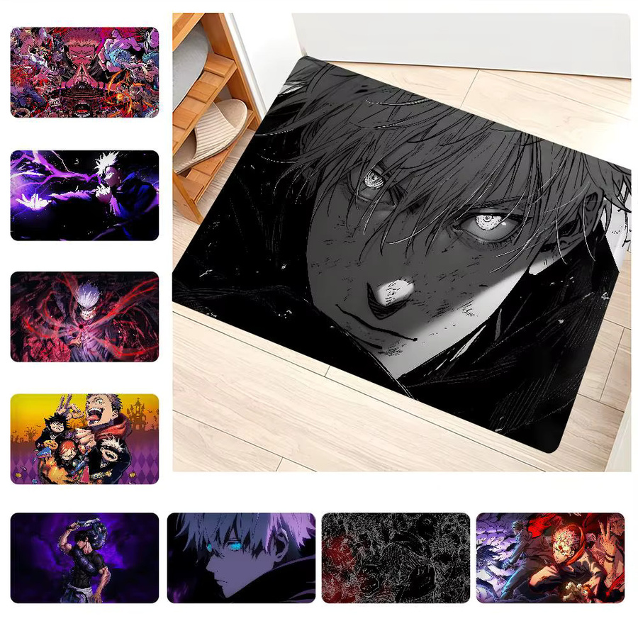 Potdemiel Jujutsu Kaisen Fußmatte im nordischen Stil, rutschfest für Wohnzimmer, Schlafzimmer oder Balkon - Bild 5