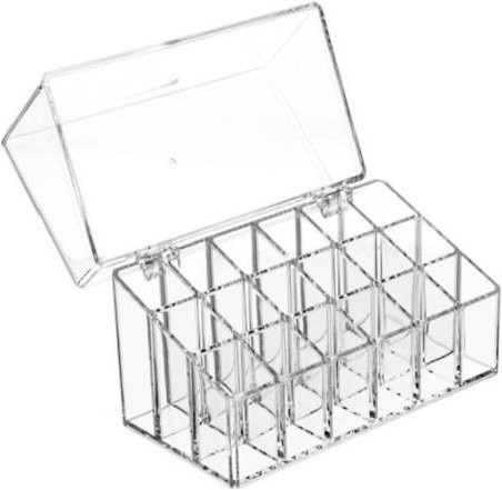 Lippenstift-Aufbewahrungsbox-Organizer, 18 Fächer, Weiß - Bild 1