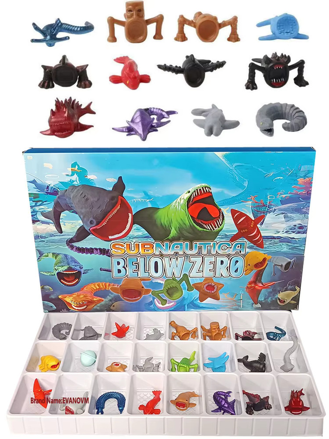 EVANOVM Tiefsee-Monster Actionfiguren, 24-teiliges Set, Meerestiere - Bild 5