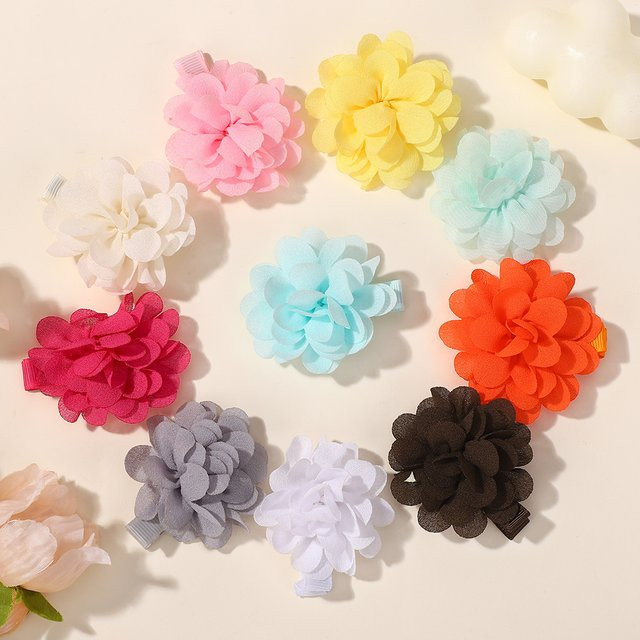 KIDS BOWS Haarspangen mit Chiffon-Blumen, 20 Stück, Kinder - Bild 1