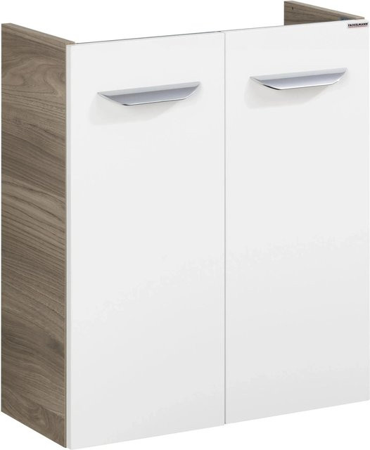 Fackelmann Waschbeckenunterschrank SBC Gäste Bad Steinesche Weiss Hochglanz B/H/T: 52 x 60 x 24,3 cm - Bild 1