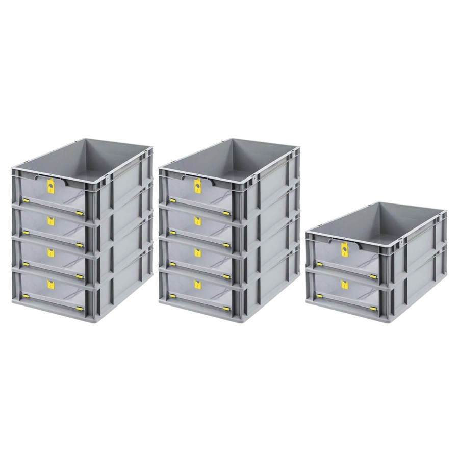 PROREGAL SparSet 10x Eurobox NextGen Insight Cover Eurobehälter Transportbox, Farbe: Gelb, H x B x T: 17 x 40 x 60 cm, 34 Liter - Bild 2