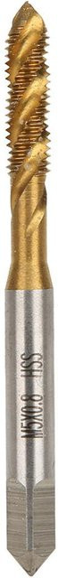 Kkmoon M5 Gewindebohrer HSS Spiralhandgewindeschneider aus Hochgeschwindigkeitsstahl in Gold - Bild 1