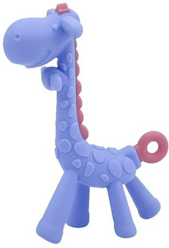 yangyizhi Baby-Giraffe Beißring aus Silikon in Blau, BPA-freies Kauspielzeug zur Beruhigung des Zahnfleisches für Säuglinge - Bild 1
