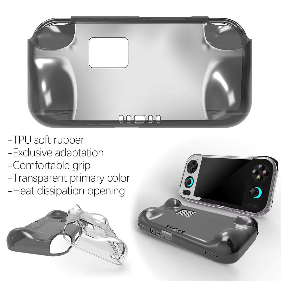 Anbernic RG 476H Schutzhülle Stoßdämpfende Abdeckung für Handheld-Spielkonsolen in Transparent/Schwarz - Bild 3